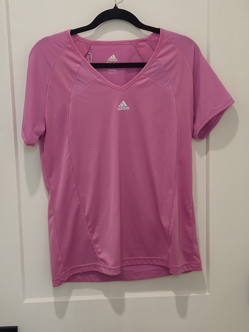 adidas Women's Pink V-Neck Tshirt
